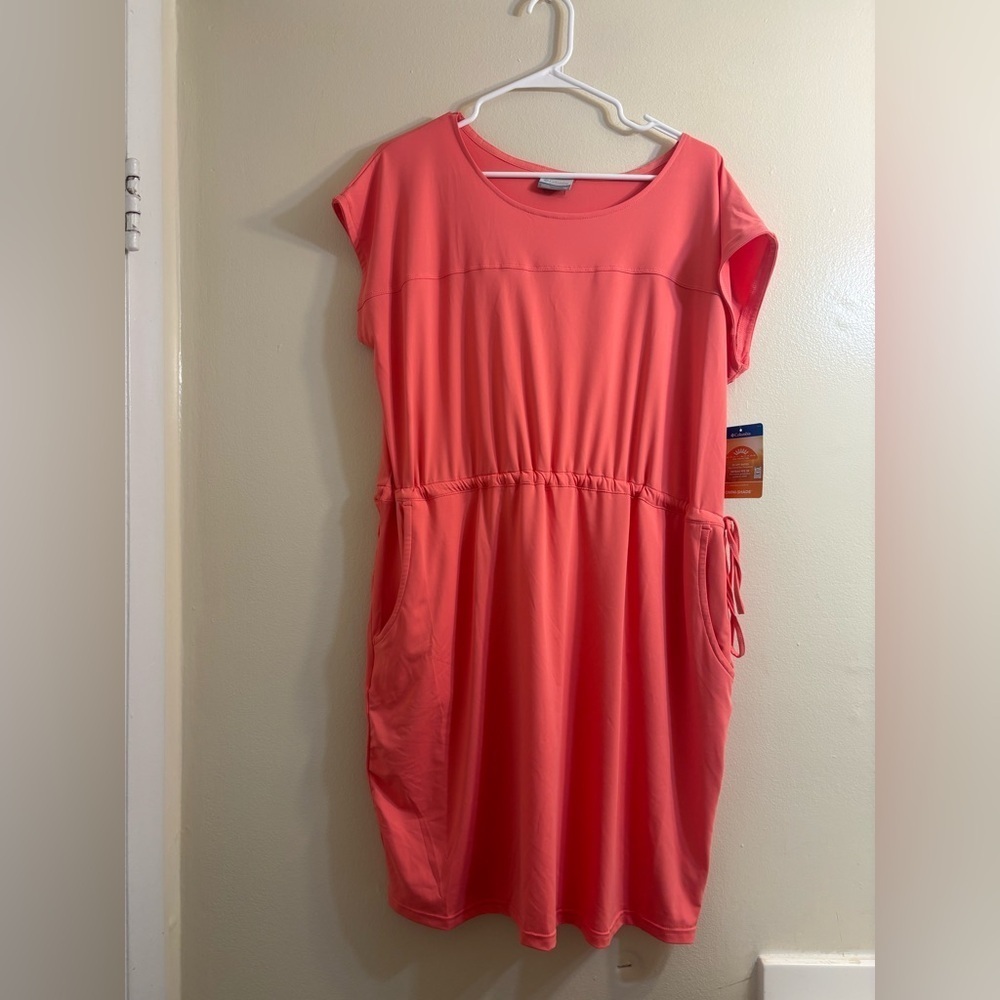 Columbia Women Dress Mini
Summer Lightweight Stretch Salmon Pink Size XL